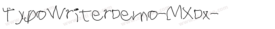 TypoWriterDemo-MXDx字体转换