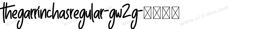 TheGarrinchasRegular-Gw2g字体转换