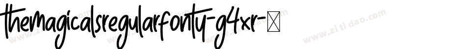 TheMagicalsRegularFonty-g4XR字体转换