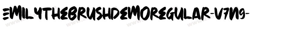 EmilyTheBrushDemoRegular-v7n9字体转换