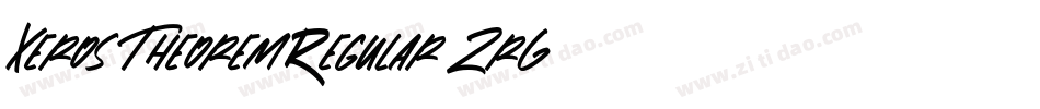 XerosTheoremRegular-ZrG8字体转换 XerosTheoremRegular-ZrG8字体转换