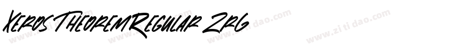 XerosTheoremRegular-ZrG8字体转换 XerosTheoremRegular-ZrG8字体转换
