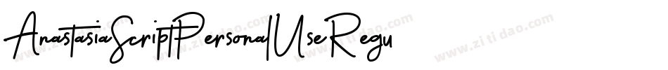 AnastasiaScriptPersonalUseRegular-KDVA字体转换