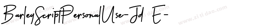 BarleyScriptPersonalUse-Jd3E字体转换