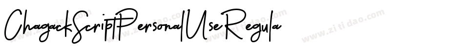 ChagackScriptPersonalUseRegular-oWBx字体转换