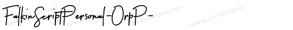 FalkinScriptPersonal-OrpP字体转换