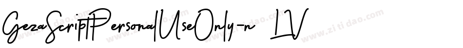 GezaScriptPersonalUseOnly-n9LV字体转换
