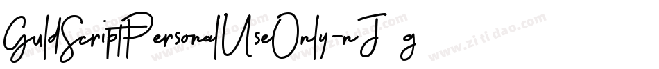 GuldScriptPersonalUseOnly-nJ2g字体转换
