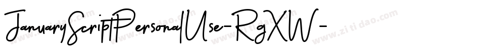 JanuaryScriptPersonalUse-RgXW字体转换