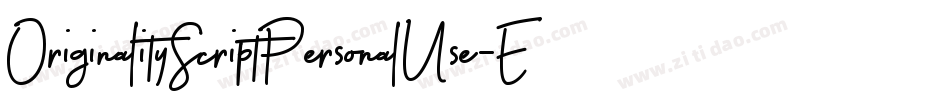 OriginalityScriptPersonalUse-Emqn字体转换