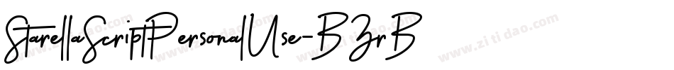 StarellaScriptPersonalUse-BZrB字体转换