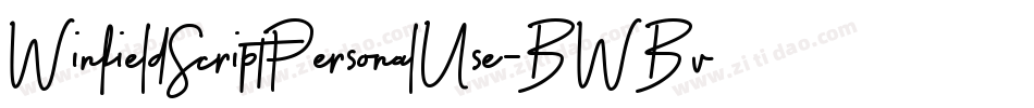 WinfieldScriptPersonalUse-BWBv5字体转换