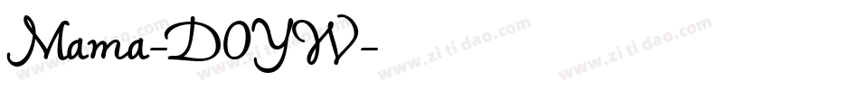 Mama-D0YW字体转换