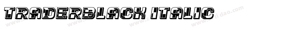 TraderBlack-Italic字体转换