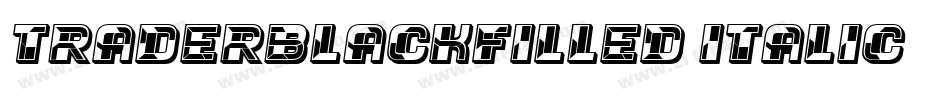 TraderBlackFilled-Italic字体转换