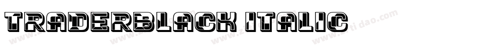 TraderBlack-Italic字体转换