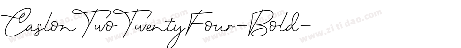 CaslonTwoTwentyFour-Bold字体转换