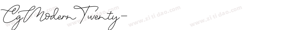 CgModernTwenty字体转换