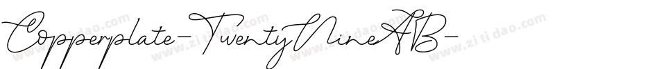 Copperplate-TwentyNineAB字体转换