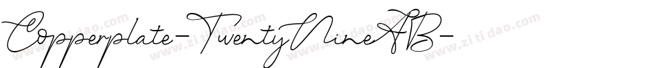 Copperplate-TwentyNineAB字体转换