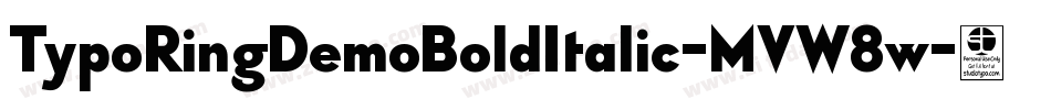 TypoRingDemoBoldItalic-MVW8w字体转换
