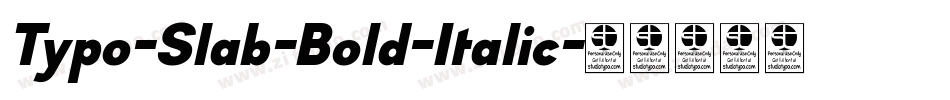 Typo-Slab-Bold-Italic字体转换