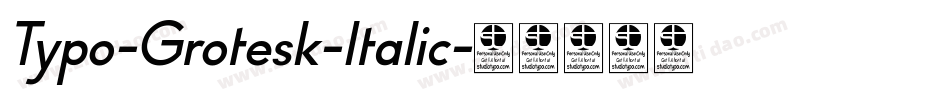 Typo-Grotesk-Italic字体转换