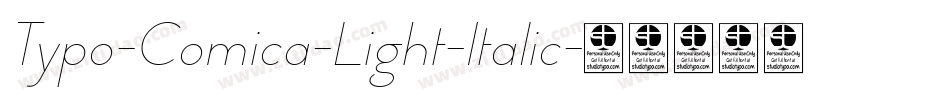 Typo-Comica-Light-Italic字体转换