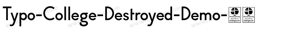 Typo-College-Destroyed-Demo字体转换
