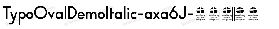 TypoOvalDemoItalic-axa6J字体转换