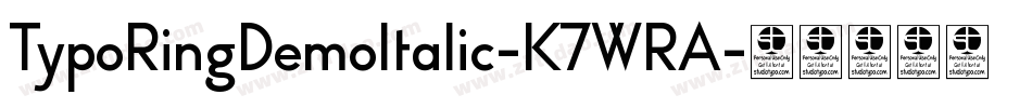 TypoRingDemoItalic-K7WRA字体转换