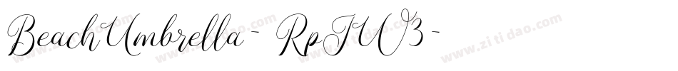 BeachUmbrella-RpJW3字体转换
