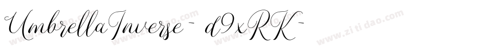 UmbrellaInverse-d9xRK字体转换