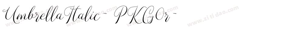 UmbrellaItalic-PKG0r字体转换