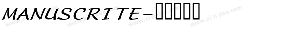 MANUSCRITE字体转换