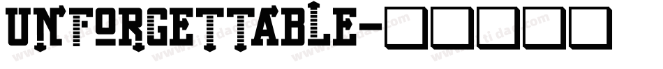 Unforgettable字体转换