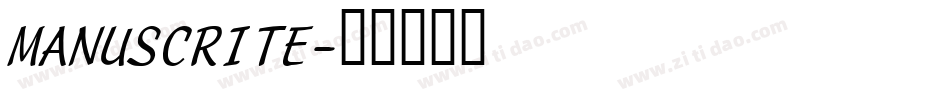 MANUSCRITE字体转换