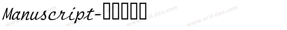 Manuscript字体转换