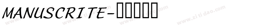 MANUSCRITE字体转换