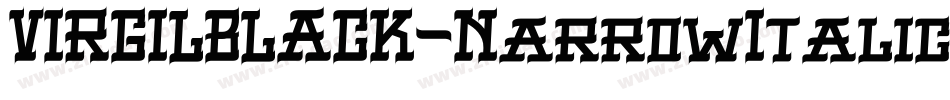 VIRGILBLACK-NarrowItalic字体转换