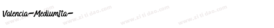 Valencia-MediumIta字体转换
