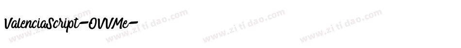 ValenciaScript-OVVMe字体转换