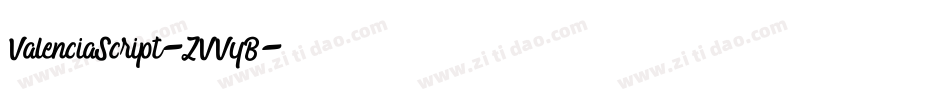 ValenciaScript-ZVVyB字体转换