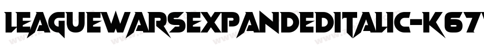 LeagueWarsExpandedItalic-K67W字体转换