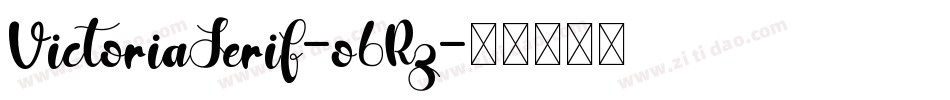 VictoriaSerif-o6Rz字体转换