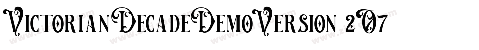 VictorianDecadeDemoVersion-2O7ml字体转换