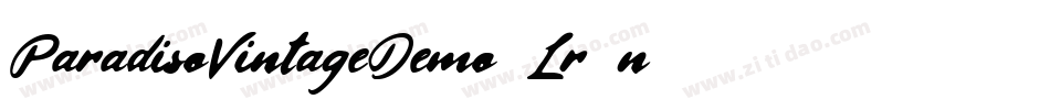 ParadisoVintageDemo-Lr0n字体转换