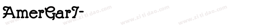 AmerGarI字体转换