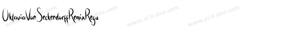 OktaviaVonSeckendorffRemixRegular-25ae字体转换