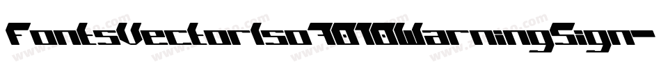FontsVectorIso7010WarningSign字体转换